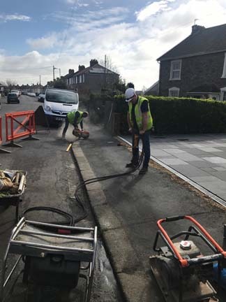 Drop kerb installation in Bristol