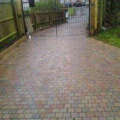 Driveway installation in tumbled paving - Amesbury