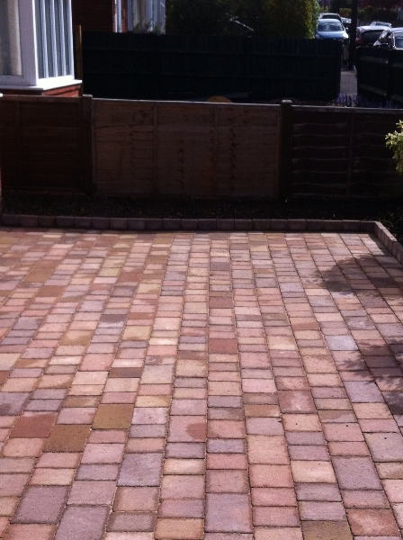 Castle Road Tumbled block paving driveway installation